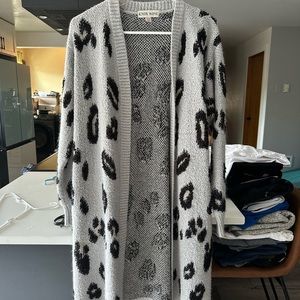 Leopard print cardigan